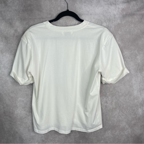Atoir Short Sleeve Cuffed Tee In White Women's Size US 4 - Picture 2 of 5